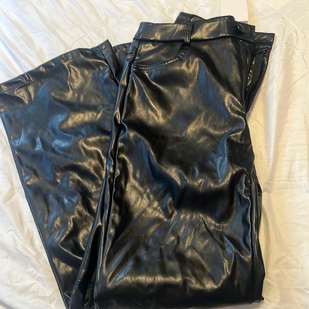 Leather jeans